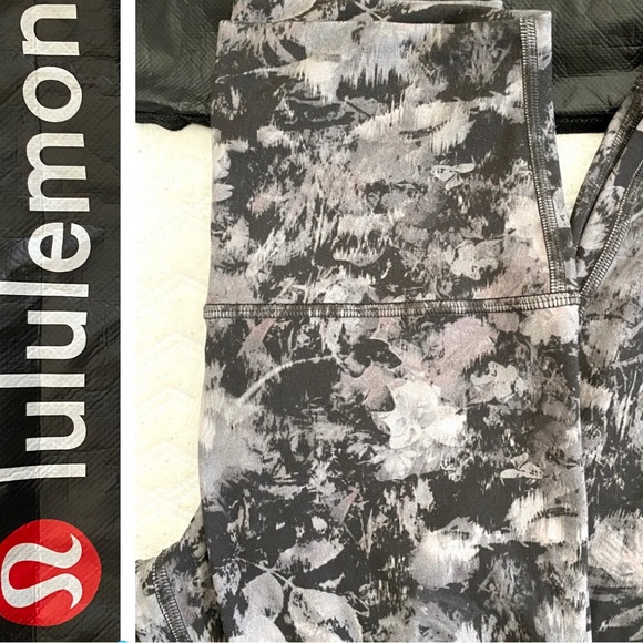 LULULEMON-Floral Illusion Ice Grey Multi Align leggings/4 - Picture 6 of 6